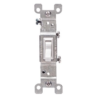 INTERRUPTOR 1451-WCP SENCILLO 15A 125V BLANCO