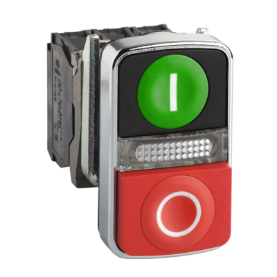 PULSADOR XB4BW73731G5 DOBLE LED 120VAC PP